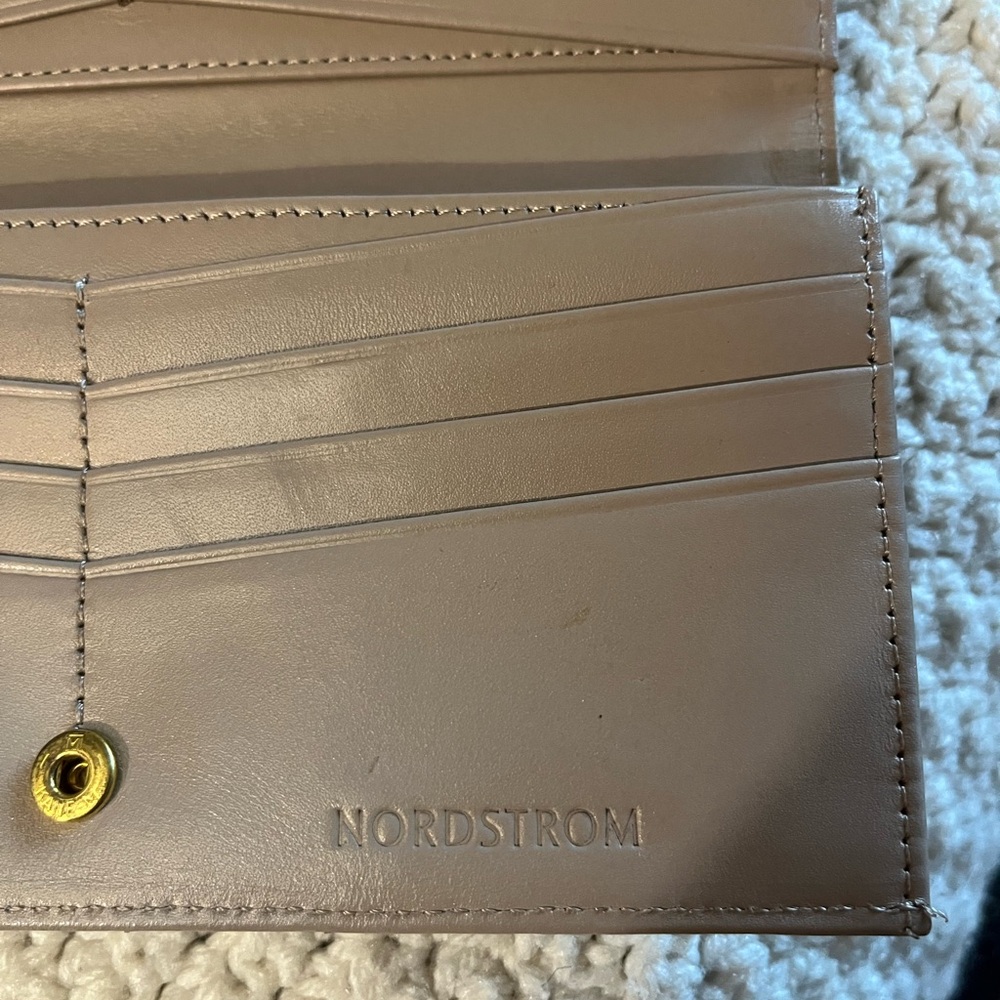 2 Wallets! Nordstrom leather Continental and Fossil Minimal Wallet - Picture 4 of 9